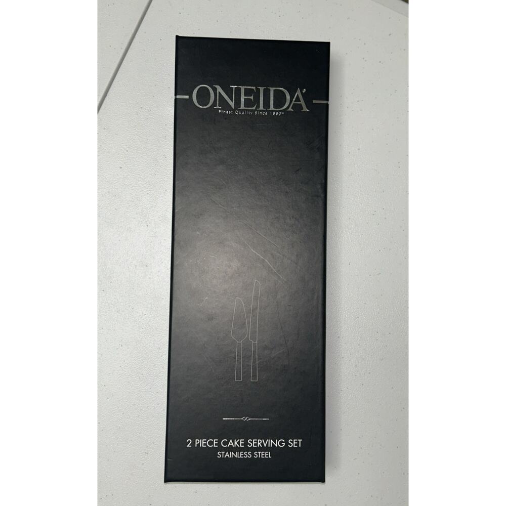 Oneida Celebration 2 Piece Cake Serving Set Stainless Steel New!